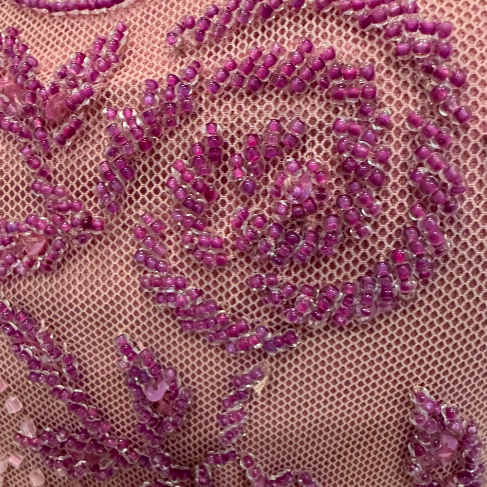 Attitudes by Debra hand, beaded pink camisole top - Picture 8 of 8